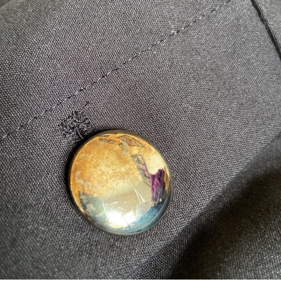 Zara High Rise Shorts Flowy With Button Black Size M - Picture 7 of 9